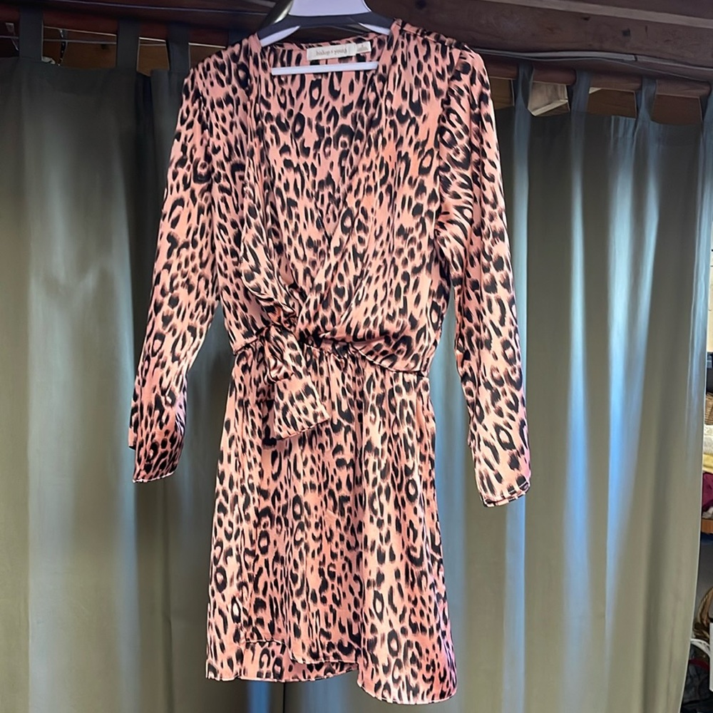 BISHOP + YOUNG Wrap Leopard Dress